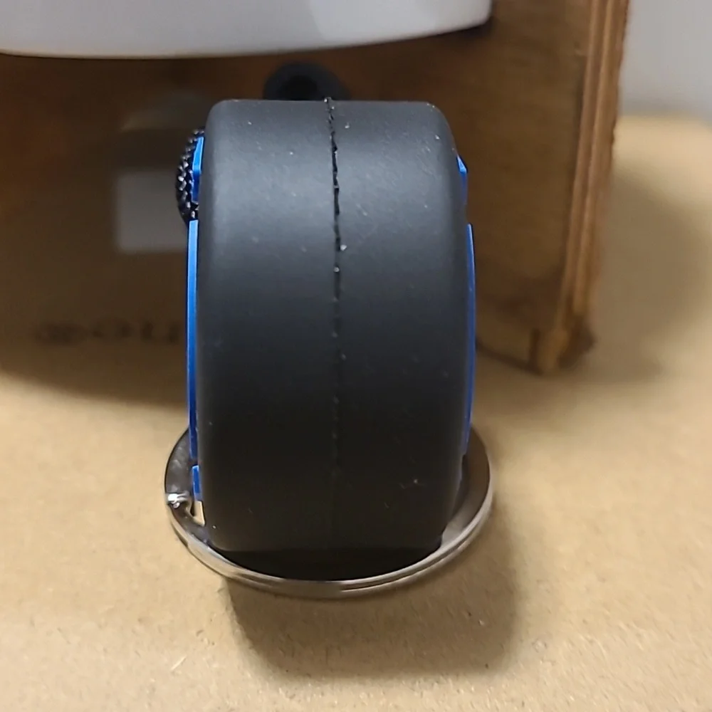 Unbranded Tire‎ Swing Keychain Blue Trim/Black Tire Unisex NWOT Auto Office Fun